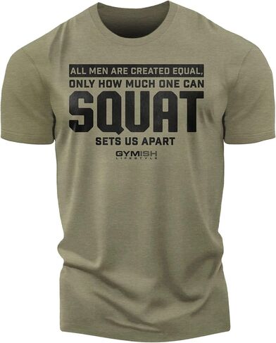 Gymish Lifestyle Workout Mens Shirt, Squat Sets US Apart Lifting Gift T-Shirt in Kuwait