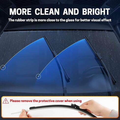 MIKKUPPA 26"+23" Windshield Wipers Blades Replacement for 2007-2021 Toyota Tundra, 2008-2022 Toyota Sequoia, Pinch Tab All Season Wiper Blades(Pack of 2) in Saudi Arabia