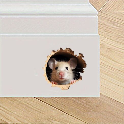 3D Mouse Wall Decal Sticker, 2 Pack Waterproof Removable Vinyl Stickers for Laptops, Cars, Wall, Furniture, Bedroom Decoration LB-0022 in Kuwait