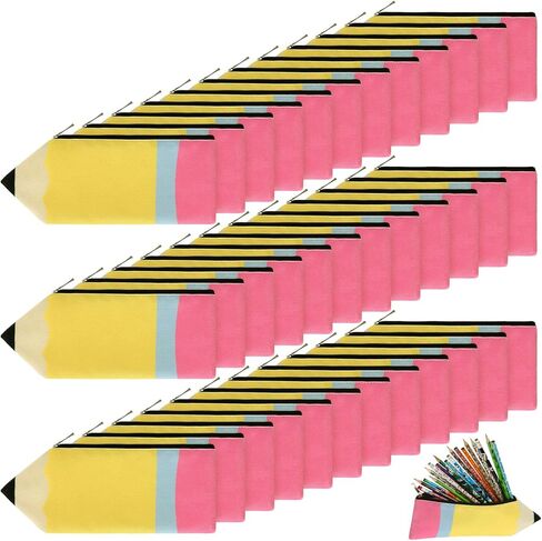 Harloon 12 PcsPencil Case Teacher Appreciation Gift Cute Pencil Pouch Portable Bag with Zipper Large Capacity Pen Bag for School Stationery Organizer in Saudi Arabia