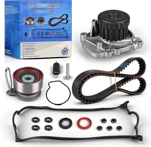 OTO-K Timing Belt Kit with Water Pump Compatible with Honda Civic 1996 1997 1998 1999 2000 1.6L L4 SOHC D16Y5 D16Y7 D16Y8 16 Valve,Replace # TBK224 TCKWP224 19200-P2A-A01 in Kuwait