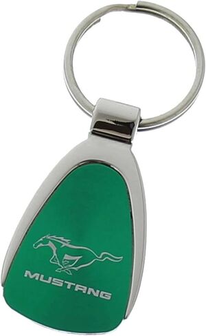 AU-TOMOTIVE GOLD Tear Drop Key Chain for Ford Mustang (Green) in Saudi Arabia