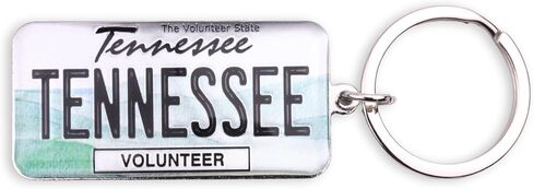Westmon Works Tennessee Keychain تذكارية للوحة ترخيص الدولة التطوعية حلقة مفاتيح معدنية in Saudi Arabia