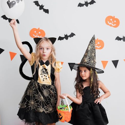 3-Piece Black Cat Ears and Tail Costume Accessory Set - Cat Ears Headband, Bowtie, and Long Tail for Halloween, Cosplay, Dress-Up Parties, and Animal-Themed Events in Kuwait