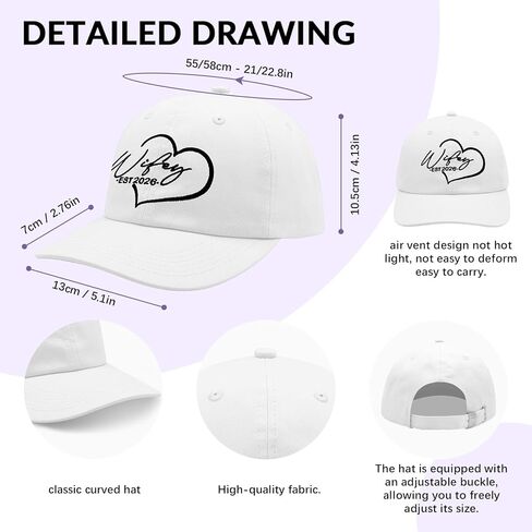 Embroidered Hubby Wifey EST 2026 Hat Set for Women Men Wedding Gifts for Couples His and Hers Honeymoon Engagement Gift in Saudi Arabia