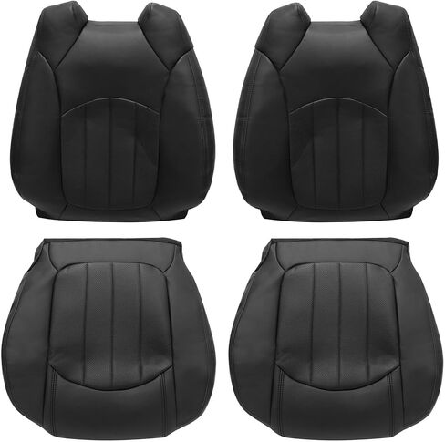 غطاء مقعد بديل من الجلد المثقوب للسائق والراكب من SecosAutoparts متوافق مع Chevy Traverse/GMC Acadia 2008-2017 متوافق مع Buick Enclave 2008-2012#392 Light Cashmere in Saudi Arabia