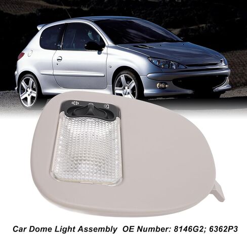 Panel Interior Dome LED Reading Lights, Interior Dome Reading Light with Panel Accurate Fit Scratch Proof 8146G2 Replacement for 206 207 in Saudi Arabia