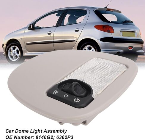 Panel Interior Dome LED Reading Lights, Interior Dome Reading Light with Panel Accurate Fit Scratch Proof 8146G2 Replacement for 206 207 in Saudi Arabia