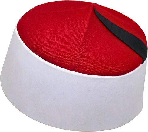 bonballoon Egyptian Cap Hat Imam Turban Sheikh Shaykh Azhar Alazhar Islamic Prayer Muslim Islam Mens Egypt Eid Kufi Koofi Kofi Top Topi Design Fabric Head Men Headwear Worship, See Pictures in Saudi Arabia