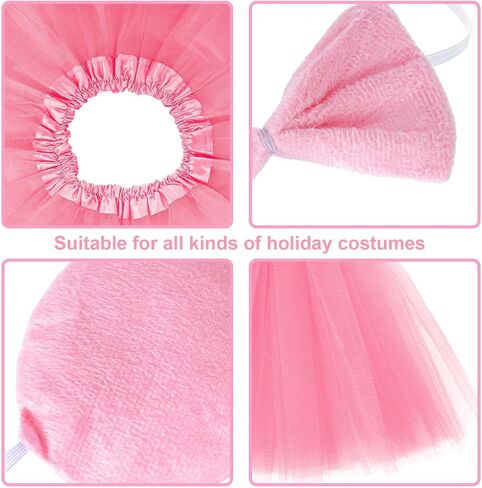 baotongle 4pcs Easter Bunny Costume Set for Women Rabbit Ear Headband Collar Bowtie Cuff Bunny Tail Tutu Skirt for Halloween Cosplay Party(4) in Kuwait
