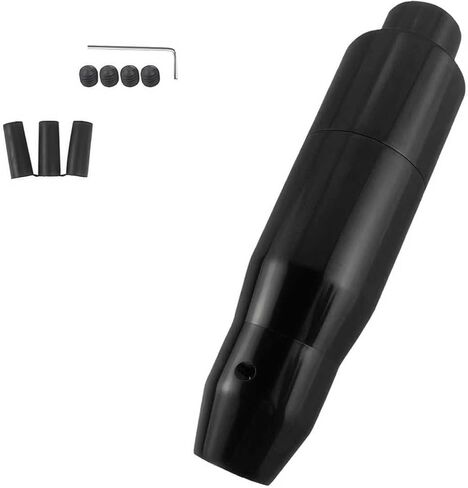 Car Automatic Shift Lever, 1.37" x 5.7" Aluminum Alloy Push Type Shifting Lever with 3 Adapter, Easy Grip Gear Shift Knob, Modified Decor Accessories for Automatic Transmission Cars (Black) in Kuwait