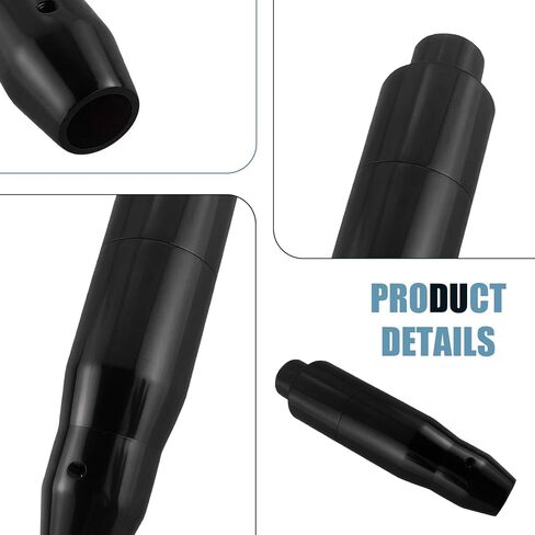 Car Automatic Shift Lever, 1.37" x 5.7" Aluminum Alloy Push Type Shifting Lever with 3 Adapter, Easy Grip Gear Shift Knob, Modified Decor Accessories for Automatic Transmission Cars (Black) in Kuwait