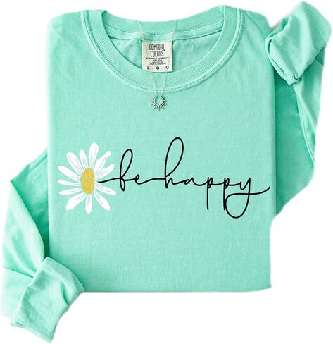 Happy Spring Edition Tee Cute Tshirt Long Sleeve T Shirts Tops for Women Tees Bee Kind in Saudi Arabia