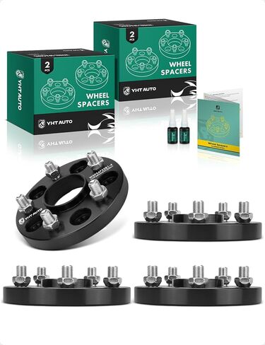 YHTAUTO 5x120 Hub Centric Wheel Spacers 20 mm Compatible with Chevrolet, GMC, Cadillac & Pontiac Models, Lacrosse, Malibu, Terrain, w/ M14x1.5 & 12.9 Grade Studs, 66.9 mm Hub Bore 5 Lug 4PCS Black in Saudi Arabia