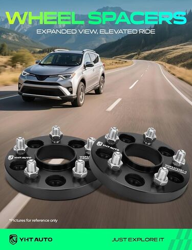 YHTAUTO 5x120 Hub Centric Wheel Spacers 20 mm Compatible with Chevrolet, GMC, Cadillac & Pontiac Models, Lacrosse, Malibu, Terrain, w/ M14x1.5 & 12.9 Grade Studs, 66.9 mm Hub Bore 5 Lug 4PCS Black in Saudi Arabia