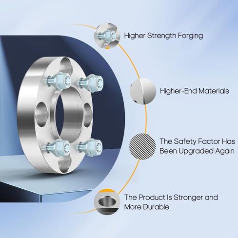 OCPTY 4 قطع 5x135 إلى 5x5 محولات فواصل العجلات 1.5 بوصة 14x2 ترصيع 87.1 مم محور تتحمل فواصل العجلات المزورة 5 العروة مناسبة لبلاكوود للرحلة الاستكشافية لـ F-150 لـ F-150 Heritage in Kuwait