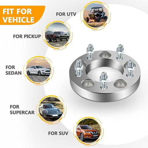OCPTY 4 قطع 5x135 إلى 5x5 محولات فواصل العجلات 1.5 بوصة 14x2 ترصيع 87.1 مم محور تتحمل فواصل العجلات المزورة 5 العروة مناسبة لبلاكوود للرحلة الاستكشافية لـ F-150 لـ F-150 Heritage in Kuwait