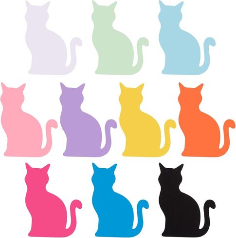 MixTeach 200 Pcs Paper Cat Cutouts Assorted Color Cat Shape Cut-Outs Colorful Cat Die Cut Classroom Decorations for DIY Craft Art Project Scrapbooking Home School Bulletin Board Decor Birthday Party in Saudi Arabia