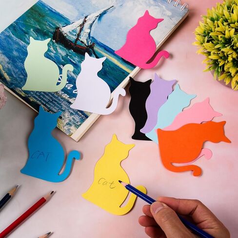MixTeach 200 Pcs Paper Cat Cutouts Assorted Color Cat Shape Cut-Outs Colorful Cat Die Cut Classroom Decorations for DIY Craft Art Project Scrapbooking Home School Bulletin Board Decor Birthday Party in Saudi Arabia