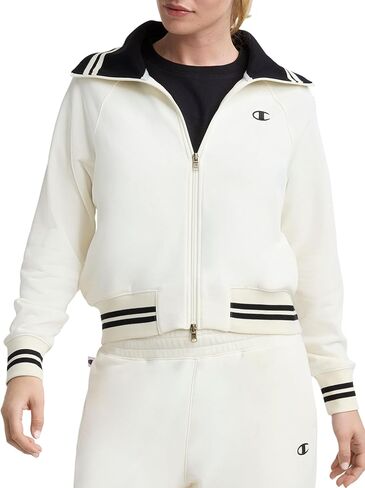 Champion Women's Pitcher Full-zip Mock Neck Track Jacket, Standard Fit, French Terry in Saudi Arabia