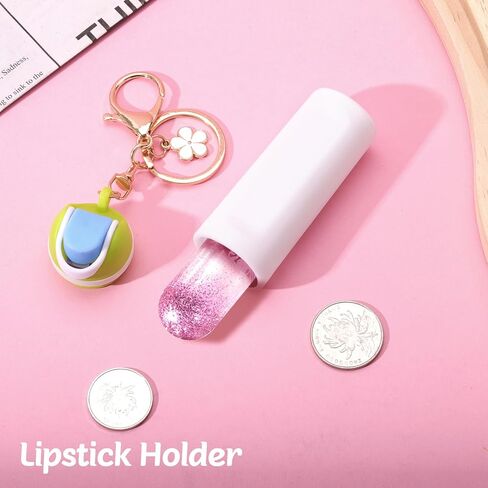 8 Pack Mini Tumbler Keychain Compatible with Owala Water Bottle, Mini Cup Keychain Chapstick Lip Balm Holder for Women Girls in Kuwait