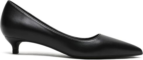 MOOMMO Low Kitten Heel Pumps for Women Pointed Toe Satin Dress Shoes Slip On 1 Inch Low Heel Work Pumps Chic Basic Casual Office Evening Party Bridal Pump Shoes 4-13 M US in Saudi Arabia