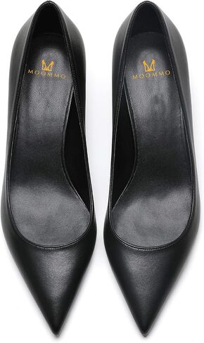 MOOMMO Low Kitten Heel Pumps for Women Pointed Toe Satin Dress Shoes Slip On 1 Inch Low Heel Work Pumps Chic Basic Casual Office Evening Party Bridal Pump Shoes 4-13 M US in Saudi Arabia