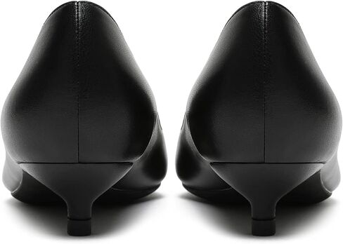 MOOMMO Low Kitten Heel Pumps for Women Pointed Toe Satin Dress Shoes Slip On 1 Inch Low Heel Work Pumps Chic Basic Casual Office Evening Party Bridal Pump Shoes 4-13 M US in Saudi Arabia