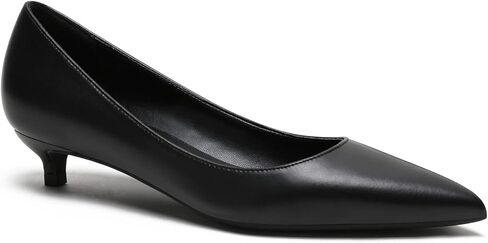 MOOMMO Low Kitten Heel Pumps for Women Pointed Toe Satin Dress Shoes Slip On 1 Inch Low Heel Work Pumps Chic Basic Casual Office Evening Party Bridal Pump Shoes 4-13 M US in Saudi Arabia