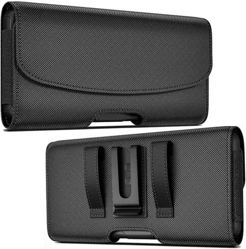 DeBin Holster for iPhone 16 Plus 16 Pro Max 15 Plus Promax 14 Plus 13pro Max 12 Max 11 Xs Max 8 Plus 7 Plus, Nylon Cell Phone Belt Holder Clip Case Carrying Pouch (Fits Phone with Protective Case) in Saudi Arabia