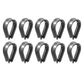 US STAINLESS Stainless Steel 316 3mm Rope Thimbles Marine Grade for Rope Size 1/8" 10 Pieces