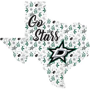Fan Creations NHL Dallas Stars Unisex Dallas Stars Floral State Sign, Team Color, 12 inch