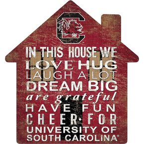 Fan Creations NCAA South Carolina Fighting Gamecocks Unisex University of South Carolina House Sign, Team Color, 12 inch