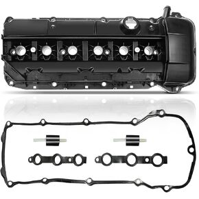 A-Premium Engine Valve Cover, with Valve Cover Gasket & Spark Plug Tube Seal, Compatible with BMW E39 E46 E53 E83 E85-2.5L 3.0L - 320i 325i 330i 525i 530i 325Ci 330Ci 325xi 330xi X3 Z4# 11127512839