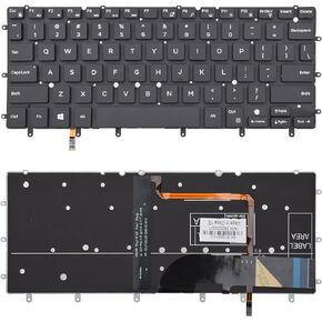 TLBTEK Backlight Keyboard Replacement Compatible with Dell Inspiron 13-7000 13-7347 P57G 13-7348 13-7352 P57G 13-7353 13-7359 15-7547 15-7548 P41F,XPS 13 9343 9350 P54G 9360 Series Laptop