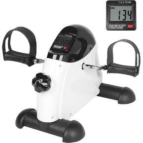 VIVIJASON Pedal Exerciser - Stationary Under Desk Mini Exercise Peddler - Low Impact, Portable Mini Cycle Bike - Physical Therapy Leg Arm Exercisers Peddler for Elderly Seniors with Electronic Display