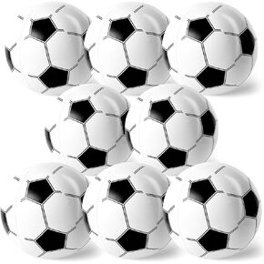 Shindel 8PCS Inflatable Balls, 12inch Inflatable Soccer Ball for Kids Beach Balls for Summer Swimming Pool Beach Game
