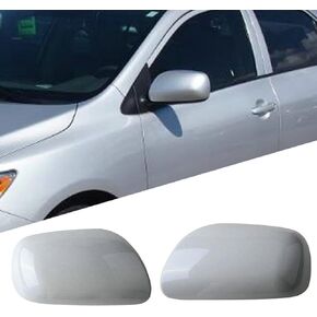 2Pcs/Set Side Mirror Covers For Toyota Corolla 2007 2008 2009 2010 2011 2012 2013 Left+Right Side Door Wing Mirror Cover Cap, Gray