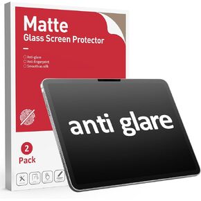 Ambison [عبوتان] واقي شاشة زجاجي غير لامع متوافق مع iPad Pro 11 M4 2024 11 بوصة، [إطار التثبيت] مضاد للوهج/خالي من الفقاعات/خالي من بصمات الأصابع/متوافق مع معرف الوجه/زجاج مقسى 9H/ناعم كالحرير