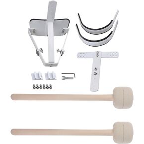 Yibuy 3 Pieces Snare Drum Shoulder Strap Carrier 9.65"x8.66" w/Mallets 13.39 Inches