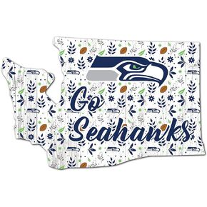 Seattle Seahawks 12'' Floral State Sign