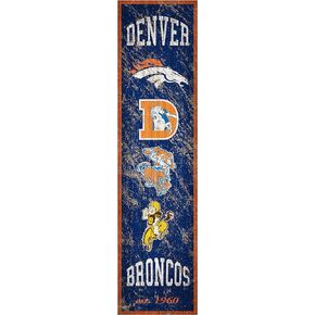NFL Denver Broncos Unisex Denver Broncos Heritage Banner Vertical 6x24, Team, 6 x 24