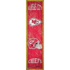 NFL Kansas City Chiefs Unisex Kansas City Chiefs Heritage Banner Vertical 6x24, Team, 6 x 24