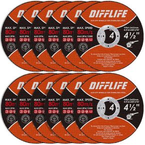 Cut-Off Wheels Cutting Wheel Disc 4-1/2"x3/64''x7/8'' Thin Metal Stainless Steel Cutting Cut Off Disc Blades Grinding Wheel for Angle Grinders (6)