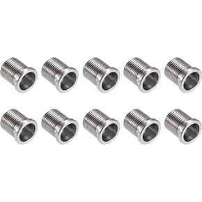 Motoforti Spark Plug Port Insert Tool, for Ford Triton Motor Two Valve Engines 4.6L 5.4L, 14mm Spark Plug Insert, Metal, Silver Tone, 10 Pcs