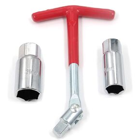MY MIRONEY T-handle Universal Spark Plug Tool Socket Universal Joint Spark Plug Wrench 5/8" 13/16" Remover Installer