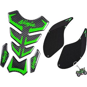 5D Real Carbon Fiber, Motorcycle Decal Vinyl Tank Protector, Fuel Knee Grip Decal, Tank Pad for Ninja 250 300 2008-2016