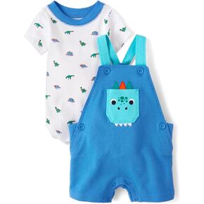 The Children's Place baby-boys And Newborn Short Sleeve Shirt and Romper 2 Piece Set