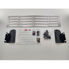 Plain Rectangles Brushed Stainless Steel Grille Insert Compatible with 2015-2019 Chevy Silverado 2500 3500 HD M2M #400-10-3