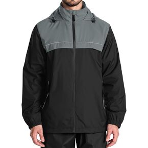 سترة المطر الرجالية V VALANCH مقاومة للماء مع غطاء رأس عاكس للضوء سترة واقية خفيفة الوزن للجولف وركوب الدراجات والمشي لمسافات طويلة in Kuwait